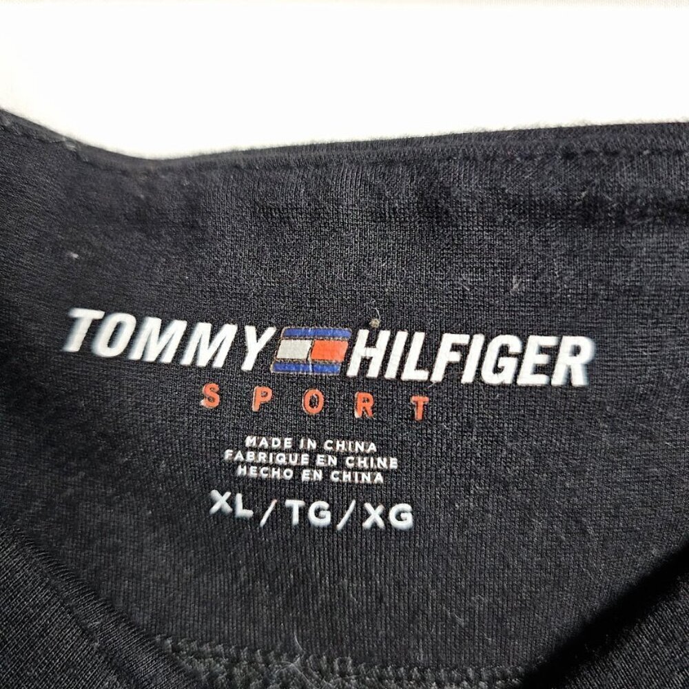 TOMMY HILFIGER SPORT Leggings Pants size XL BLACK Athleisure Casual Gym Athletic - Picture 6 of 9